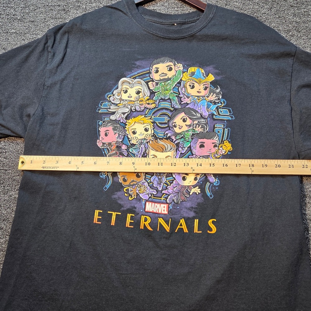 Funko Marvel Eternals Graphic Tee Mens XL Black Short Sleeve Cotton Movie‎ Promo - Picture 3 of 7